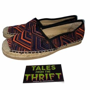 Sam Edelman Blue and Orange Aztec Espadrilles